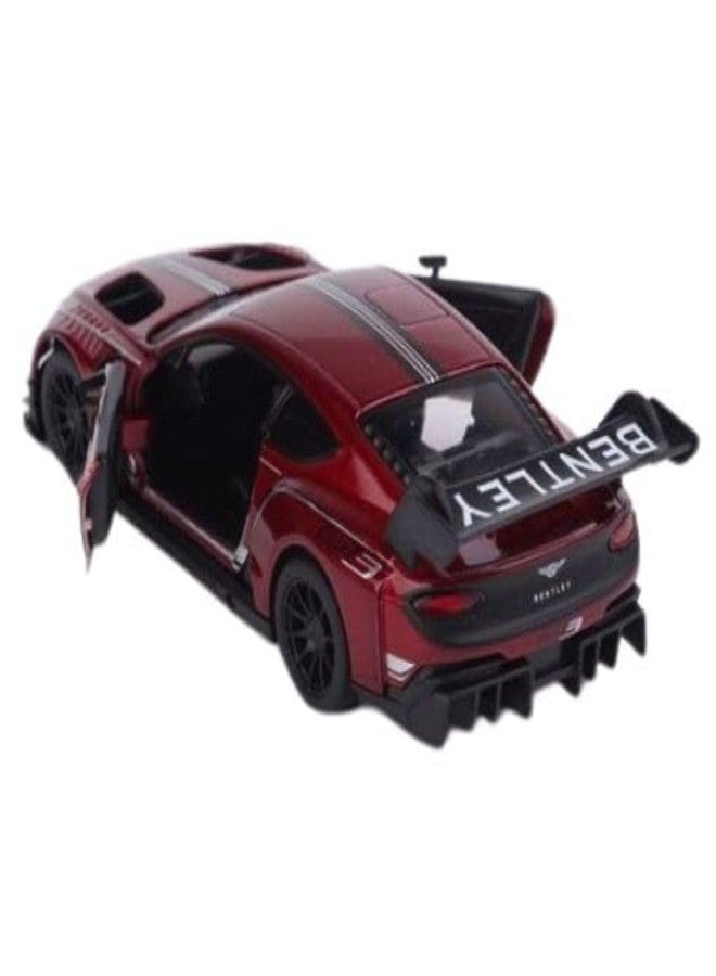 ماياترا سيارة بنتلي كونتيننتال جي تي 3 من ماياترا كينز مارت - نموذج سيارة رياضية مصبوب بمقياس 1:38 مع آلية سحب للخلف وأبواب قابلة للفتح - إصدار محدود قابل للتحصيل للأطفال والكبار (أحمر) - Image 3